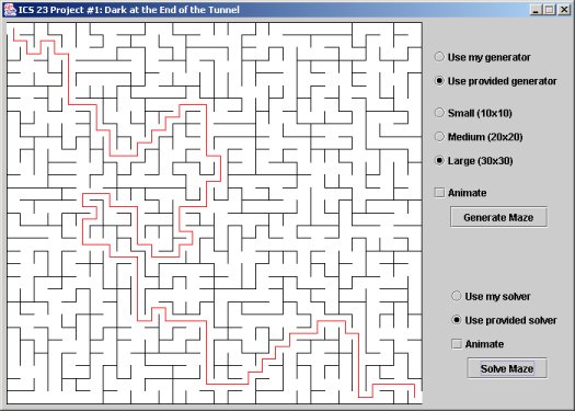 ICS 23 / CSE 23 - Project #1: Dark at the End of the Tunnel