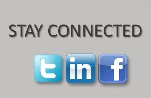 stay connected with twiter, linkdin and facebook