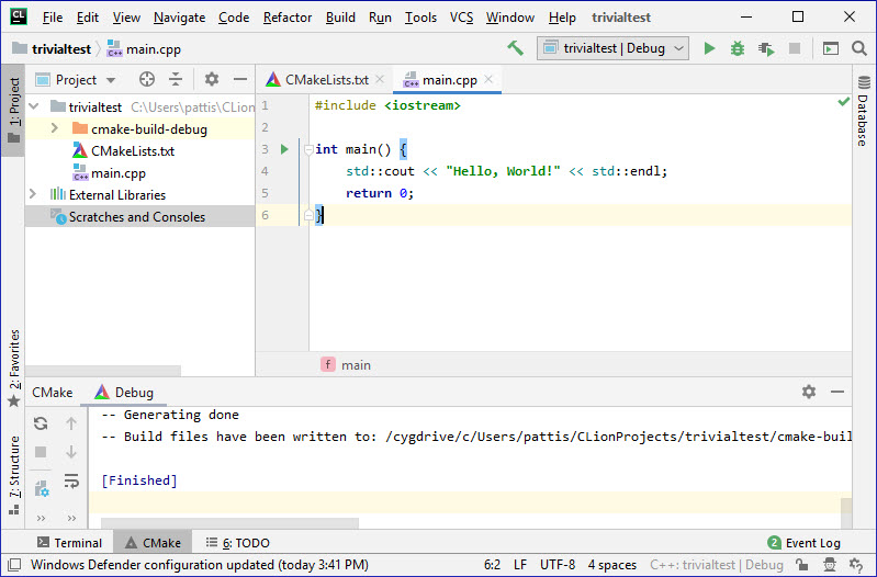 CLion IDE: Downloading, Installing, and Testing