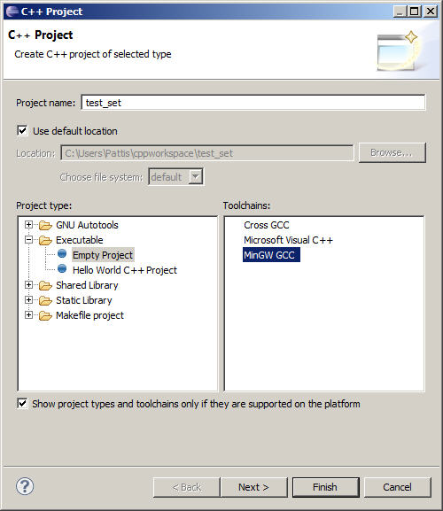 Course Library Installation/Use in Eclipse/C++ Instructions