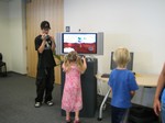 The children work together to restore the island